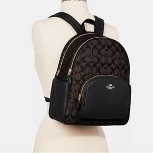 COACH Court Backpack In Signature Canvas